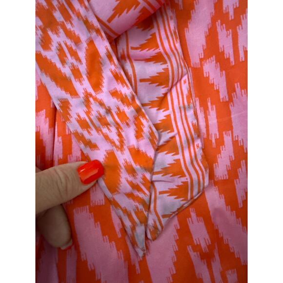 Cleobella Janice Satin Halter Ankle Dress Jaipur Ikat Print Size Large - Picture 10 of 14